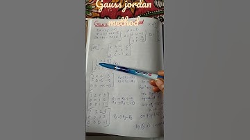 Gauss jordan method