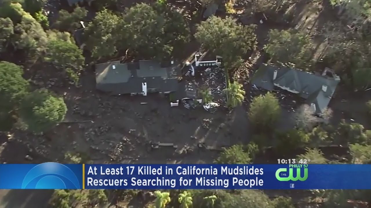 At Least 17 Killed In California Mudslides