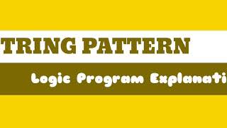 STRING PATTERN - Logic Program explanation