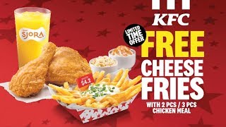 Free Cheese Fries with every 2 pcs or 3 pcs Chicken Meal
