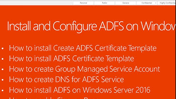 Install and Configure ADFS Step by Step -  Server 2016