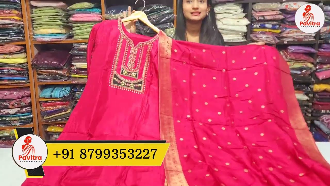 సూరత్ తెలుగు వారిషాప్Jaipur original romansilkkurtis| Pavitra sareehouse| 