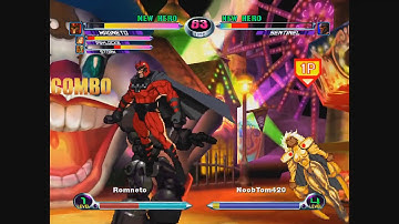MvC2: Magneto toying with Sentinel (Crossup Vortex)