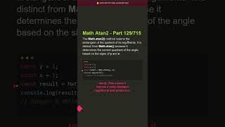 🔥 Math Atan2 Method - Part 129/715 - Best Practice Explained #shorts #javascript