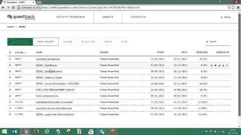 Questback Essentials - how to create a quest