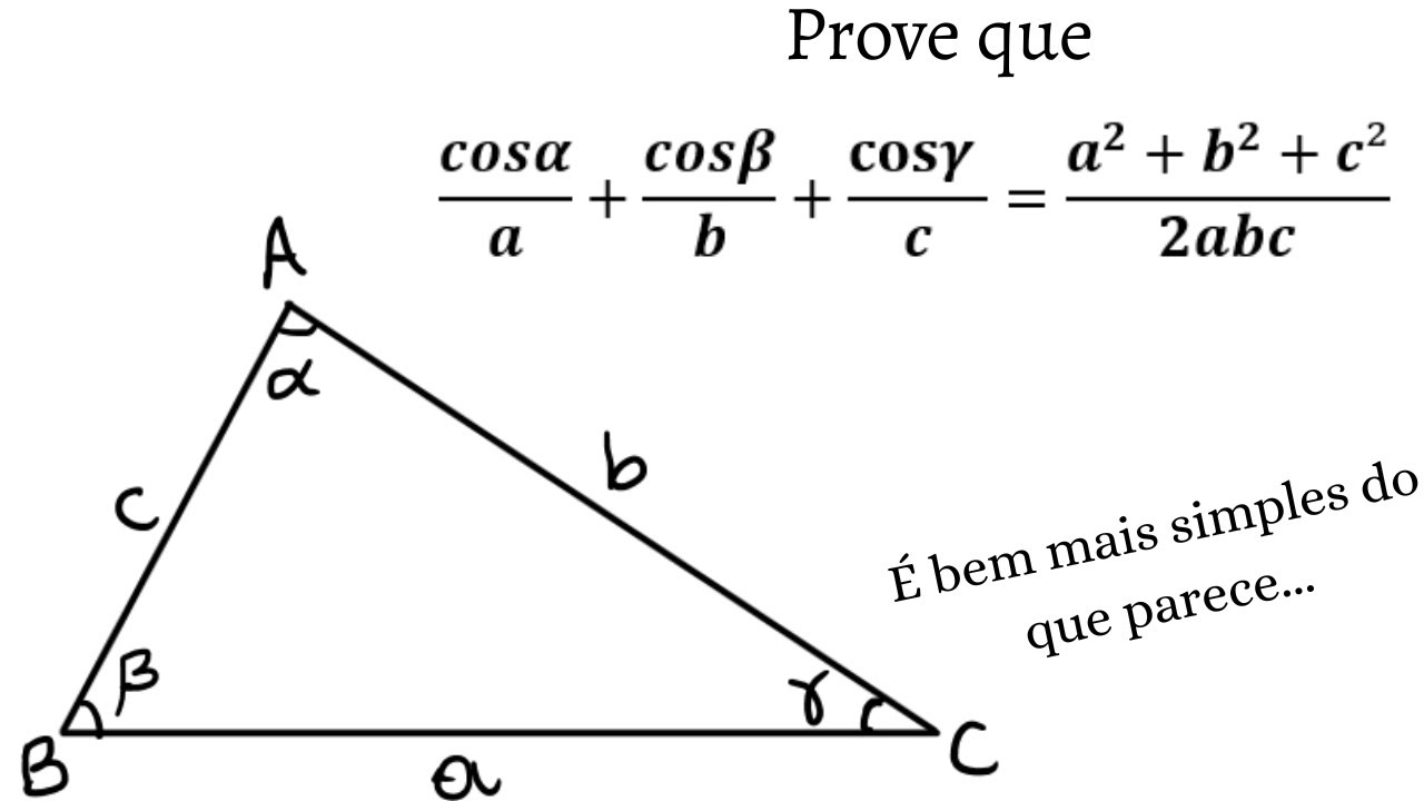 Demonstração de uma identidade muito interessante em triângulos
