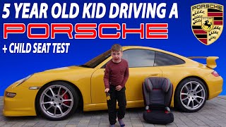 Rear child baby seat test in Porsche 911 997 Carrera - YouTube