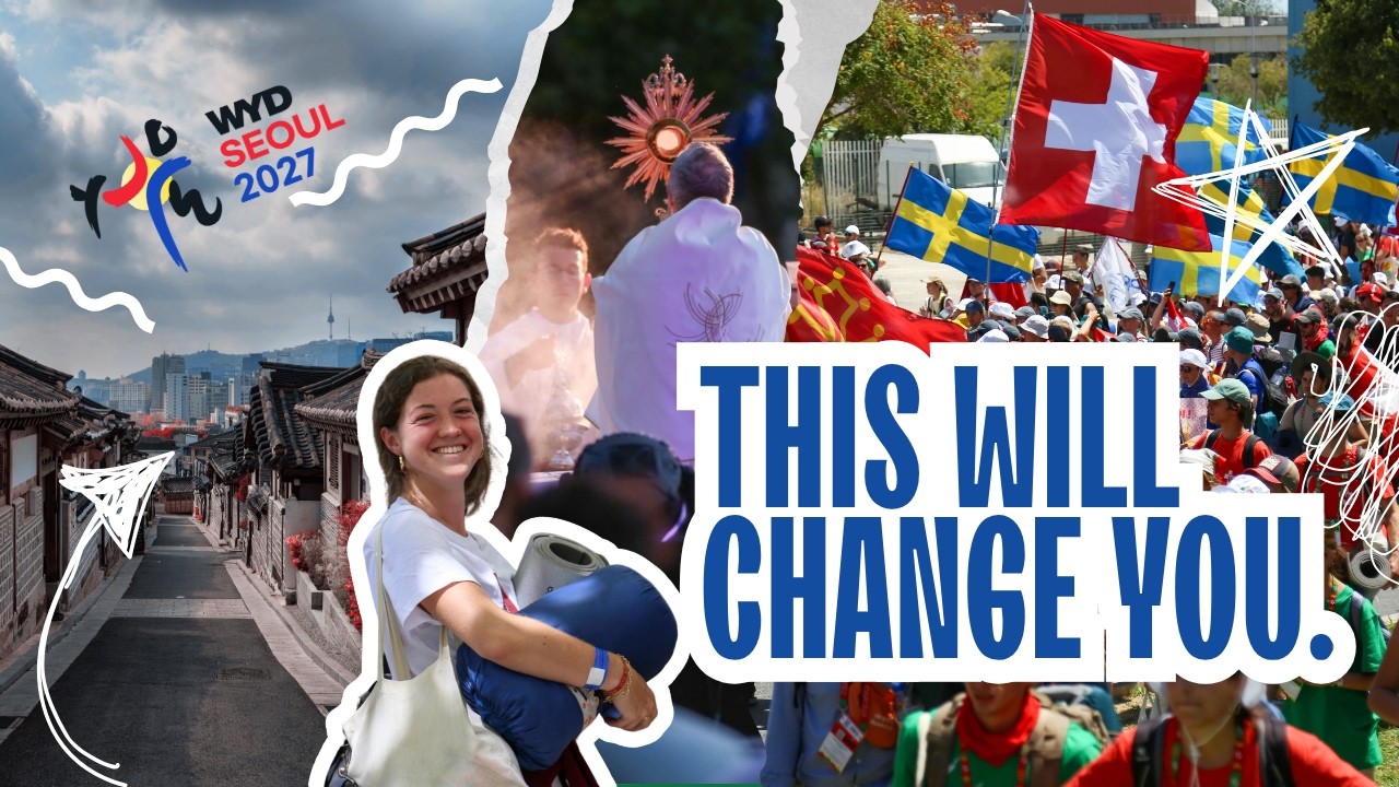 WYD 2027 pilgrimage hype video thumbnail