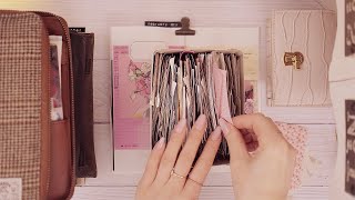 ASMR | Decorating my vintage diary in pink mood | no talking