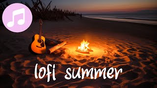 Chill Campfire Vibes 🎵 Relaxing Lofi Music on a Coastal Island | beats to relax/study to