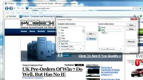 Basic Internet Explorer 8 Customization