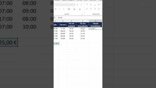Calcolare ore straordinarie #shortvideo #excel screenshot 4