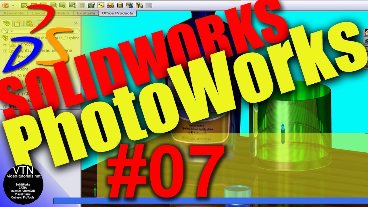 Photoworks ( 07 Advanced Texture mapping ) SOLIDWORKS  Tutorial