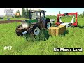 Wrapping bales,making grasssilage Day 17 in No Man's Land FS19
