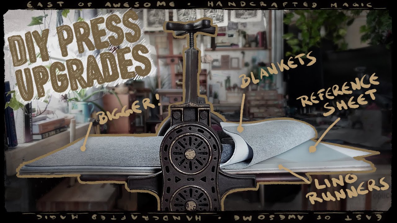 DIY Mangle Press Upgrades and Setup for Linocut Printing