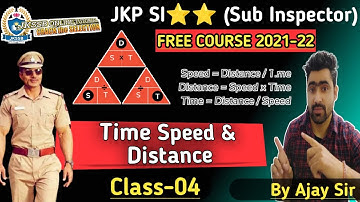 Time Speed and Distance for JKP SI⭐⭐ Exam by Ajay Sir || Class-04.