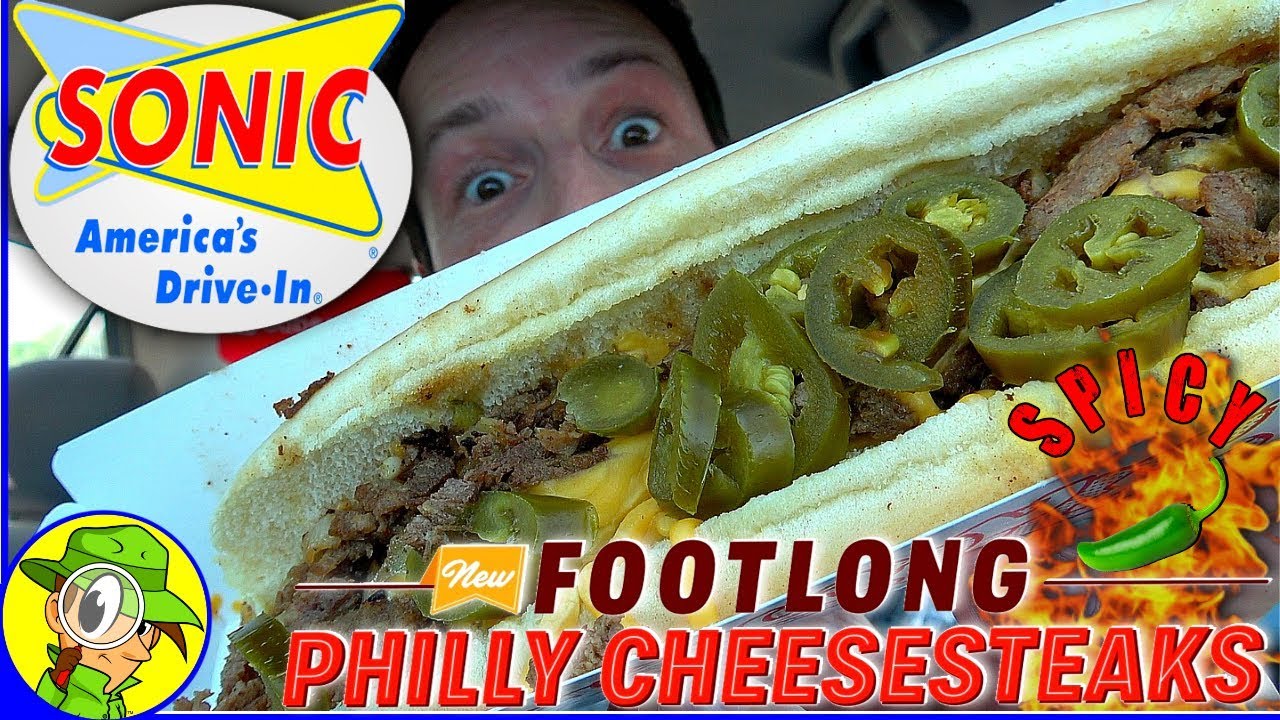 Sonic® Spicy Footlong Philly Cheesesteak Food Review! 🚗🔊🌶️ YouTube