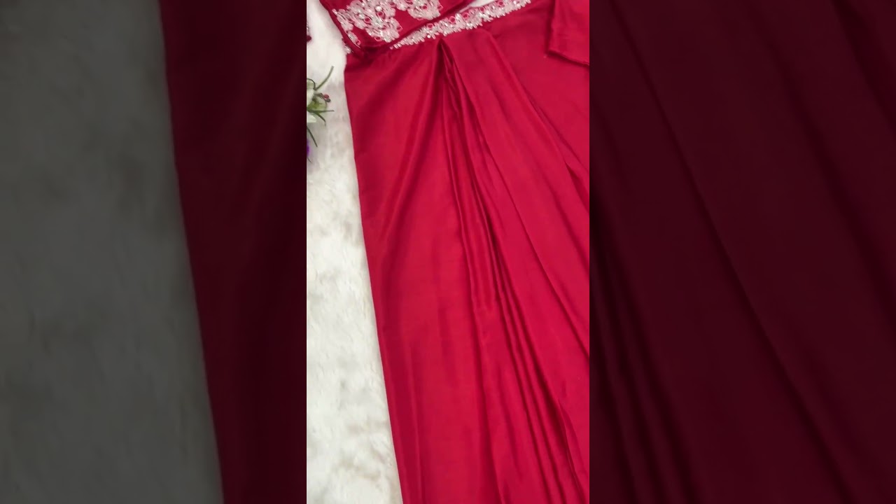 Red Silk Indo Western Dress  