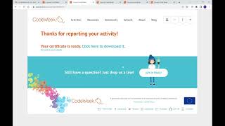 How to report your Code Week activity Profile
