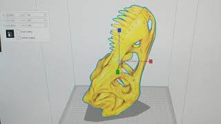 Creality3D Ender 3 3D printer printing the Makerbot T-Rex Skull from  Thingiverse