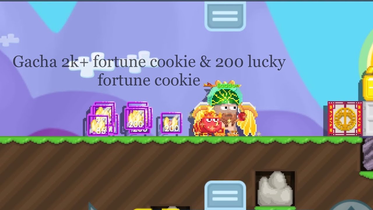 Gacha 2000+ Fortune Cookies & 200 Lucky Fortune Cookies |Growtopia