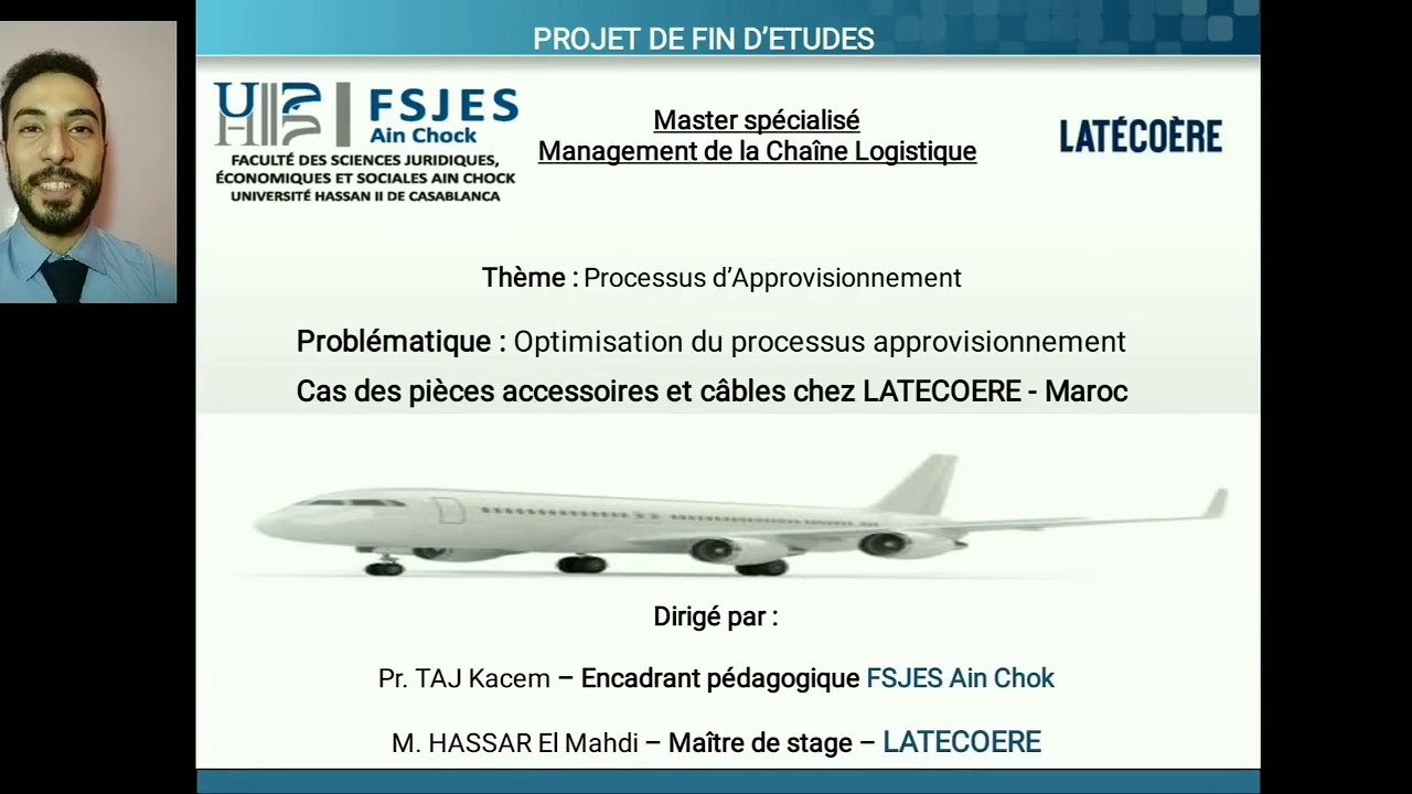 Soutenance - Projet de fin d'Etudes  2019 / 2020_Management de la chaîne logistique - FSJES Ain Chok