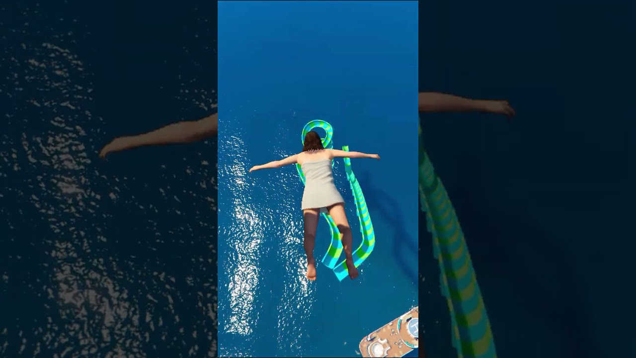 Amanda Awesome Water Slide 3 Shorts
