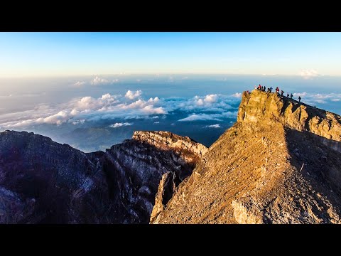 Hiking 20km to Mount Agung Volcano in Bali Indonesia