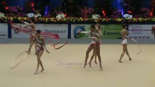 ITALY 3 ribbons 2 hoops - 2012 Corbeil (Saturday evening demo)