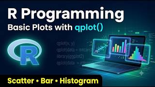 R Programming Tutorial: How to Create Basic Plots with qplot() in ggplot2 | Scatter, Bar & Histogram