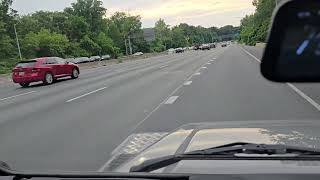 300TDI entering the highway and driving with traffic.