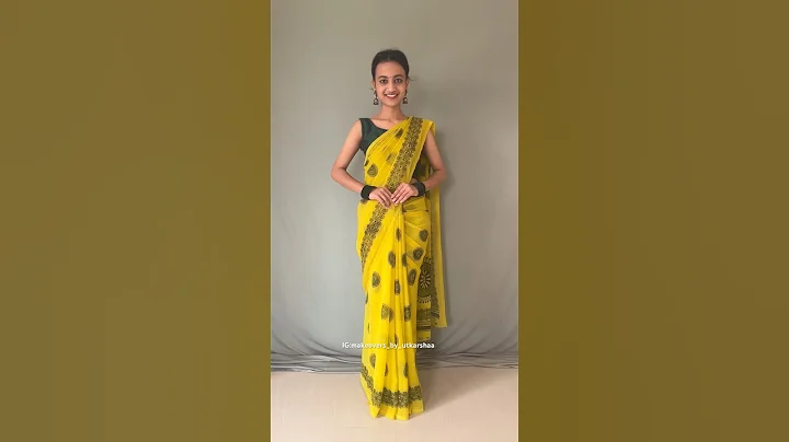 Daily wear saree Draping || perfect Pleats #shorts #saree #sareelove @GroomingwithUtkarsha