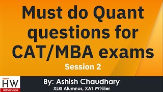 Must do quant questions for CAT/MBA 2021 - Session 2 by Halfwit School 65 views 2 years ago 16 minutes