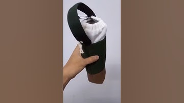 Túi vải canvas màu nâu đất kết hợp xanh rêu TÚI MỘC, tiện lợi để đựng ly nước hoặc bình giữ nhiệt