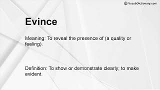 Evince Meaning