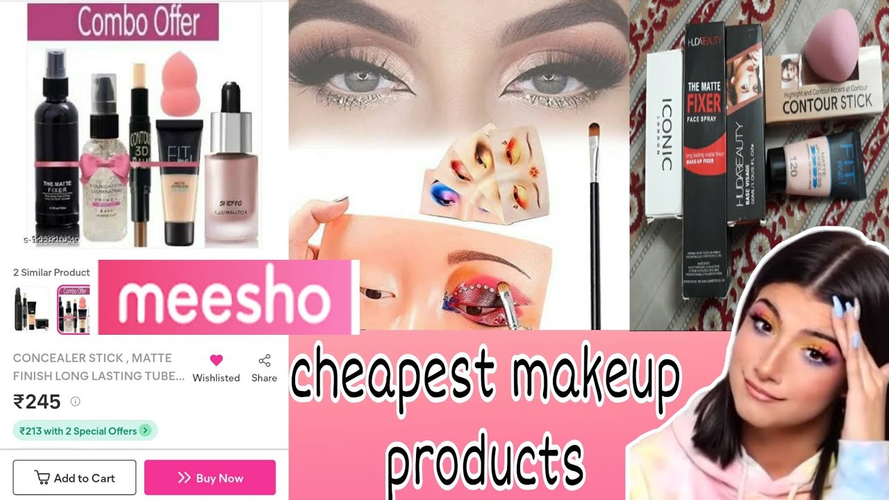 meesho cheapest makeup products💯 let's see the product quality😍👆🏻 