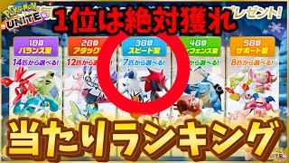 【スピード編】無料配布当たりランキング！完全解説！1位は絶対獲れ！【ポケモンユナイト】