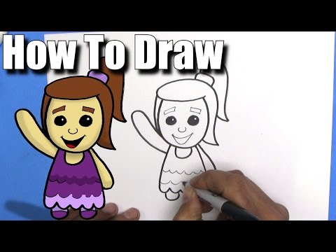 How To Draw Annie from Hooplakidz - EASY - Step By Step