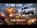 Cars vs Machine Gun Bridge Challenge
