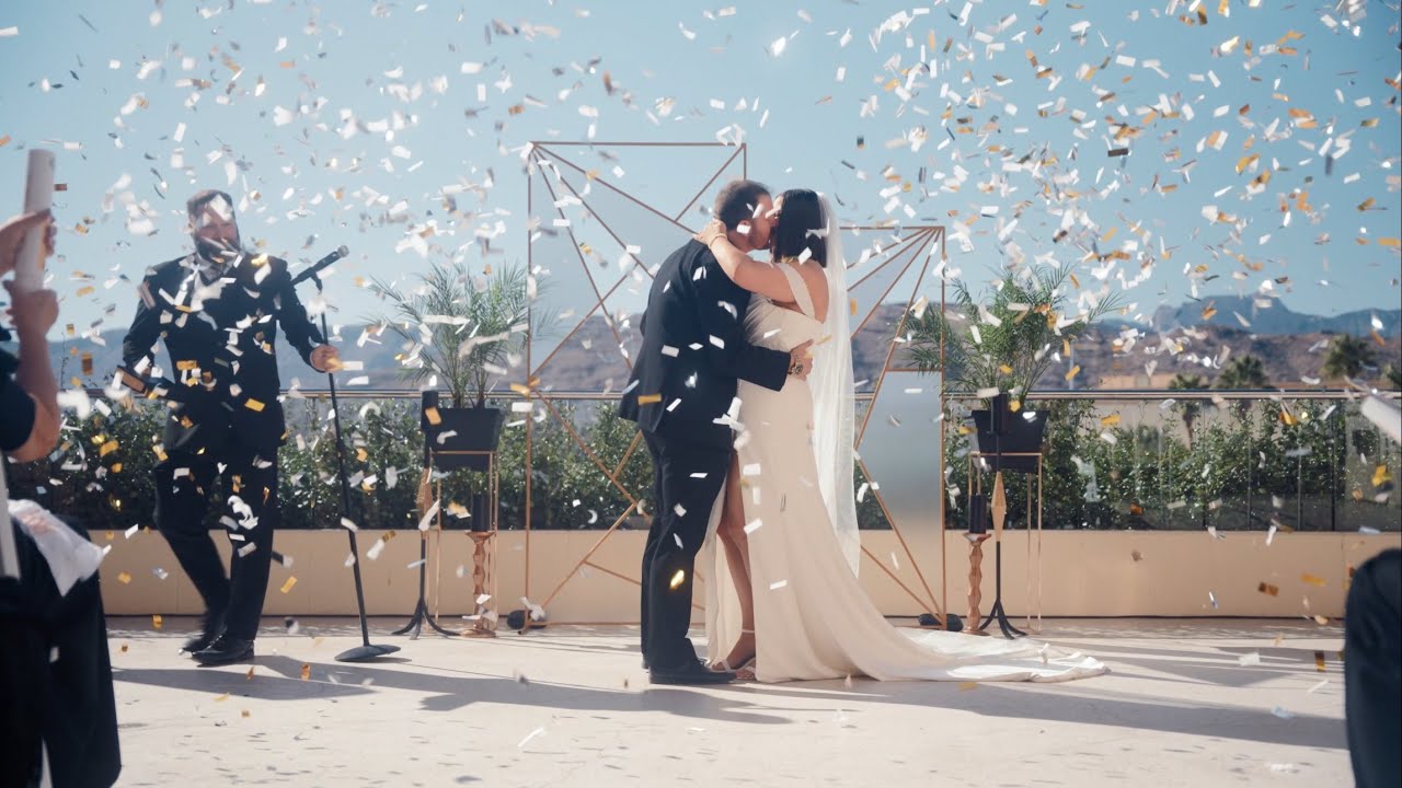 This Wedding Had a Gorgeous Open Balcony Mountain View @ Red Rock Casino Resort and Spa!