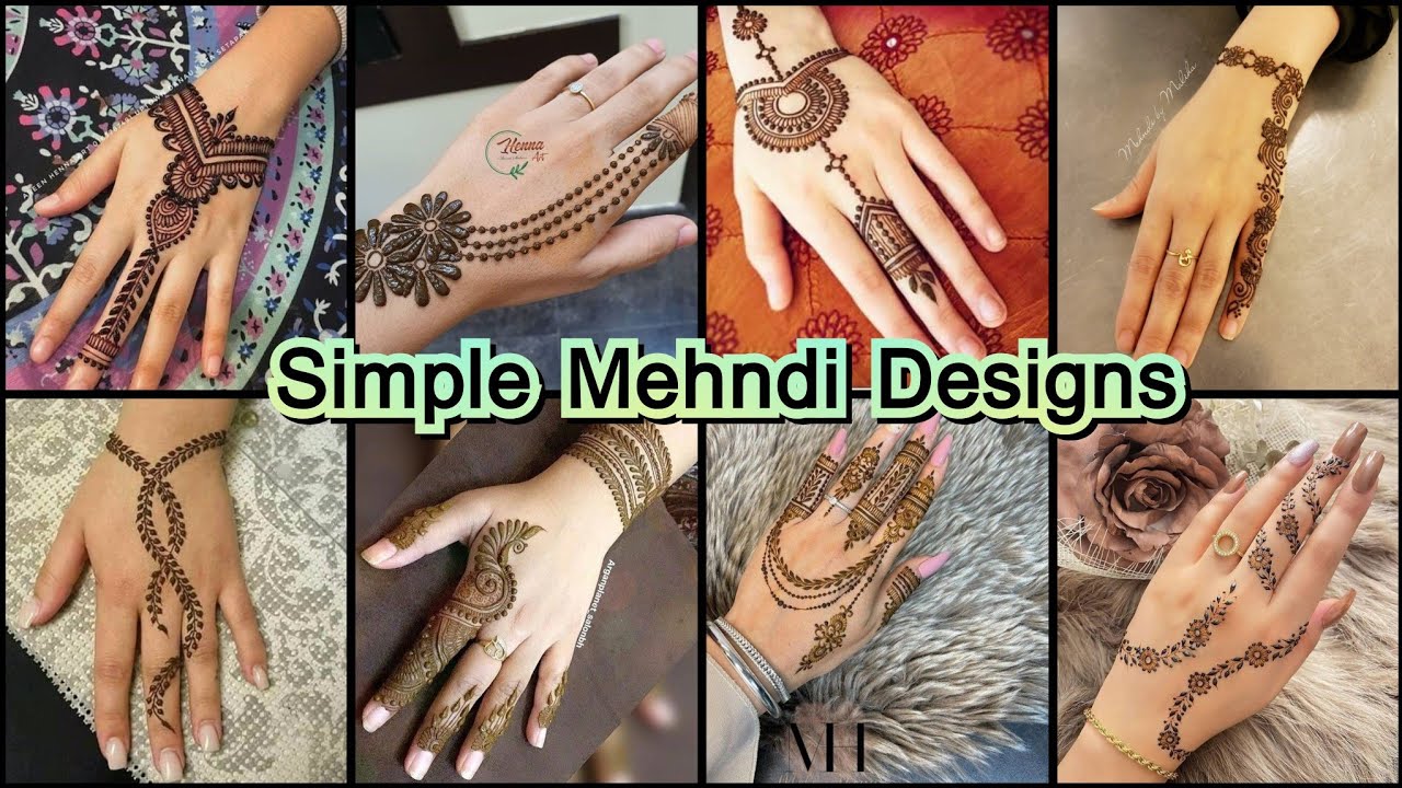 Simple mehndi design 2023 ||Eid special easy mehndi designs | mahadir ...