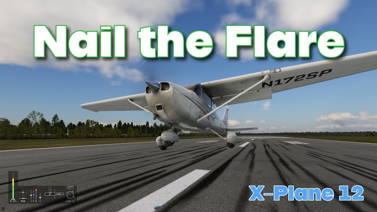 X-Plane 12 Посадки C172 — Освоение подсветки