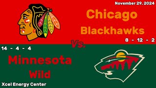 Chicago Blackhawks vs Minnesota Wild | November 29, 2024 | All Goals