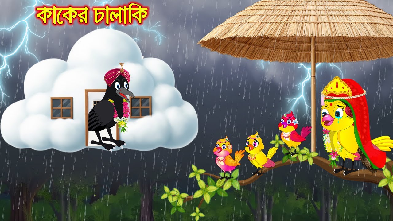 কাকের চালাকী | Kaker Chalaki | Bangla Cartoon | Bengali moral stories | Tuni Pakhir Golpo | Pakhi