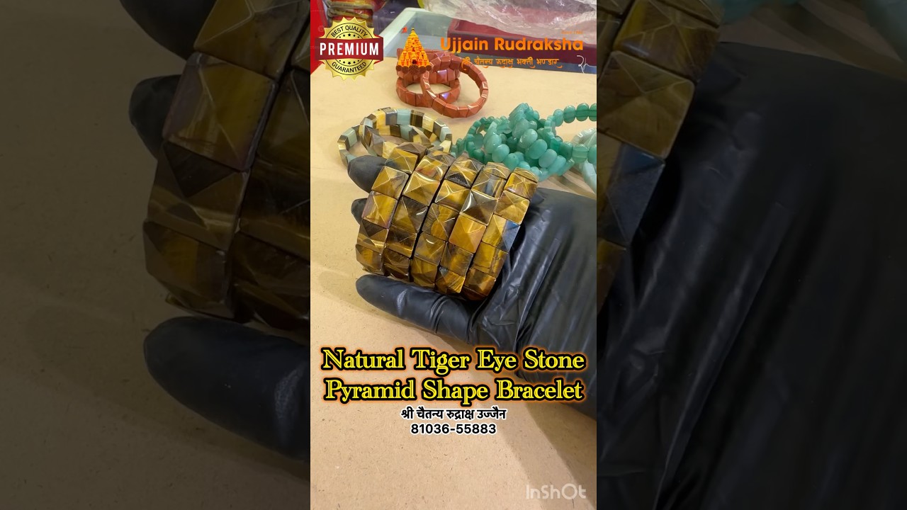 Natural Tiger Eye Stone Pyramid Shape Bracelet 8103655883 