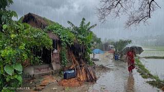 Full 🌧️Heavy Rain in a Remote Village: How We Survive the Monsoon Season Guide