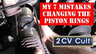 My 7 mistakes while replacing piston rings on a Citroën 2CV - how to install them properly