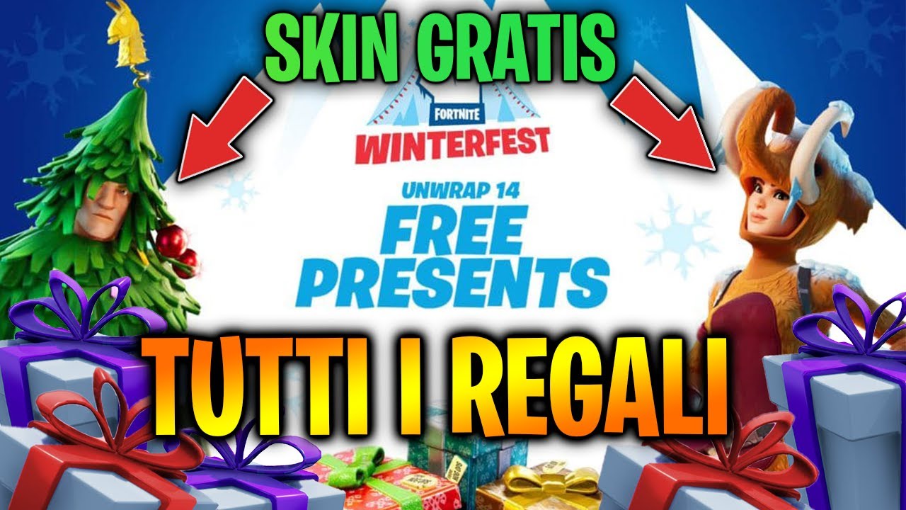 Regali Di Natale Gratis.Come Ottenere Tutti I Regali E Le Skin Gratis Fortnite 14 Giorni Sfide Di Mezz Inverno Ita Youtube