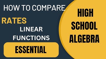 How to compare rates in a linear function?