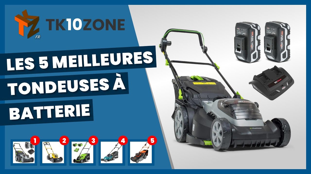 Les 5 meilleures tondeuses À batterie - YouTube